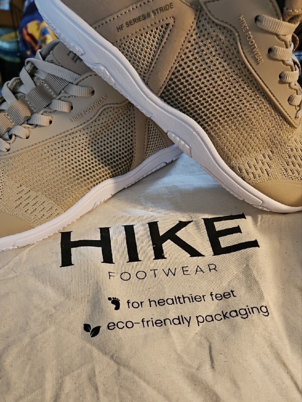 HF Women’s Lightweight Beige Knit Sneakers - Picture 6 of 6